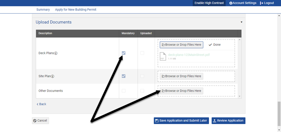 Permit application process
