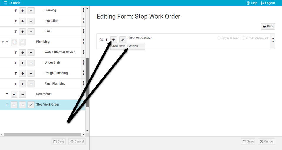 Customize stop work order form