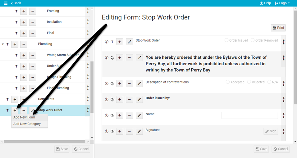 Create other order forms